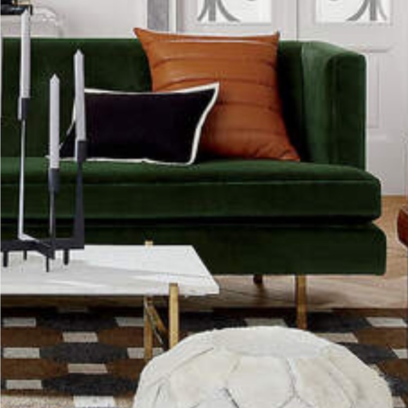 CB2 Izzie Leather Throw Pillow